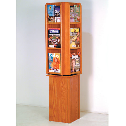 Countertop Literature Rack Cascade Spinning Countertop Display Magazine Pockets