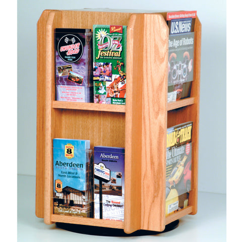 Countertop Literature Rack Cascade Spinning Countertop Display Magazine Pockets