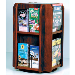 Countertop Literature Rack Cascade Spinning Countertop Display Magazine Pockets