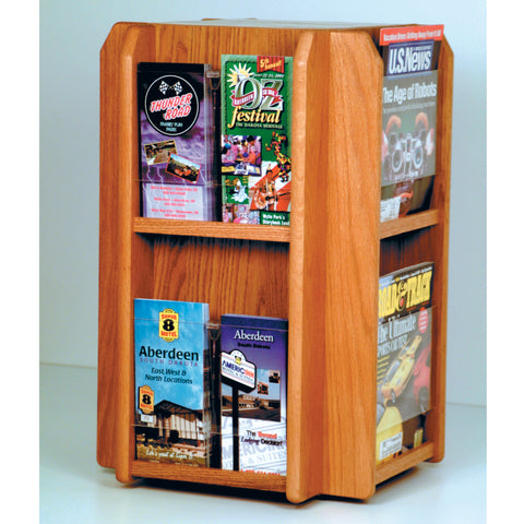 Countertop Literature Rack Cascade Spinning Countertop Display Magazine Pockets