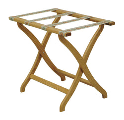 Designer Curve Leg Luggage Rack with Tapestry Webbing 104340