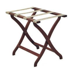 Designer Curve Leg Luggage Rack with Tapestry Webbing 104344