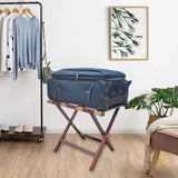 23.7X17.3X20" Luggage Rack with Straight-Leg Design and Durable Tapestry Webbing 104368