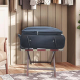 23.7X17.3X20" Luggage Rack with Straight-Leg Design and Durable Tapestry Webbing 104368