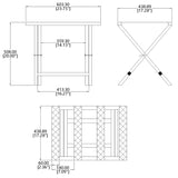 23.7X17.3X20" Luggage Rack with Straight-Leg Design and Durable Tapestry Webbing 104368