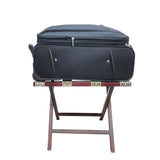 23.7X17.3X20" Luggage Rack with Straight-Leg Design and Durable Tapestry Webbing 104368