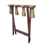 23.7X17.3X20" Luggage Rack with Straight-Leg Design and Durable Tapestry Webbing 104368