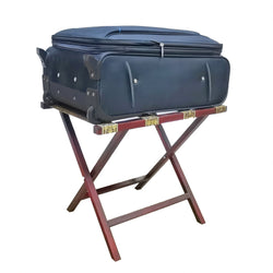 23.7X17.3X20" Luggage Rack with Straight-Leg Design and Durable Tapestry Webbing 104368