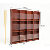39.5  Wall Mounted Magazine Rack 12 Slot Wood Acrylic Literature Display 104383