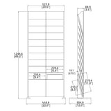 Magazine Literature Display Rack Floor Stand 20 Pocket Wood Organizer LetterSize 104408