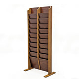 Magazine Literature Display Rack Floor Stand 20 Pocket Wood Organizer LetterSize 104408