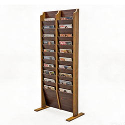 Magazine Literature Display Rack Floor Stand 20 Pocket Wood Organizer LetterSize 104408