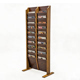Magazine Literature Display Rack Floor Stand 20 Pocket Wood Organizer LetterSize 104408