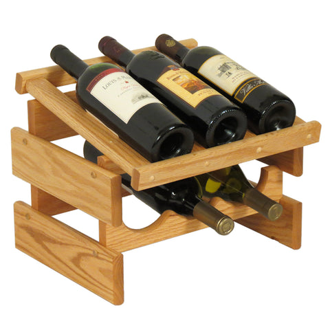 6 Bottle Dakota Wine Rack with Display Top 104524
