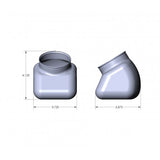 19oz PVC Flattened Globes Jar   80pk 106095