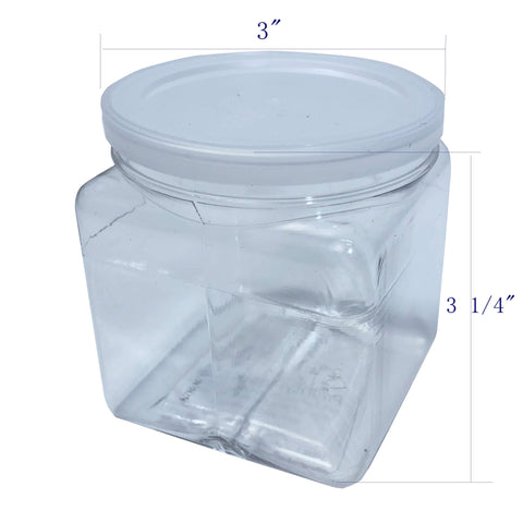 14oz PVC Squares 3 Jar   120pk 106108