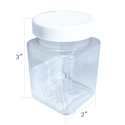6oz PVC Small Squares Jar   252pk 106115