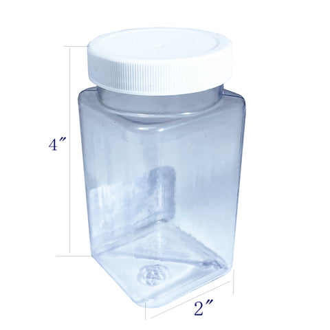 8oz PVC Small Squares Jar   189pk 106116