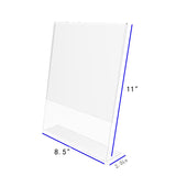 8.5*11 6 pack Acrylic Table Tent Megnetic Picture Frame photo sign menu holder 10770 2 6 pack