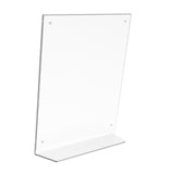 FixtureDisplays® Clear Acrylic Picture Frame, Plexiglass Desktop Sign Holder, Photo Display, Magnetic Closure 8.5X11" & 11X8.5" 10770