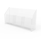 3 Pocket Acrylic Clear Display Countertop Brochure Literature Magezine Holder