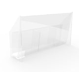3 Pocket Acrylic Clear Display Countertop Brochure Literature Magezine Holder