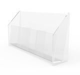 3 Pocket Acrylic Clear Display Countertop Brochure Literature Magezine Holder