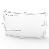 Curved Picture Frame, Clear Acrylic Modern Design 5 x 7 10854