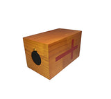 Box, Wood Collection Donation Church Offering Coin Collection Fundraising w/ verse 10886