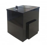 Box, Metal Donation Suggestion Charity Fundraising 9"x9"x9" 10918 Black