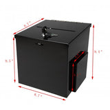 Box, Metal Donation Suggestion Charity Fundraising 9"x9"x9" 10918 Black