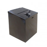 Box, Metal Donation Suggestion Charity Fundraising 9"x9"x9" 10918 Black