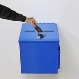 8X9X10" Donation Box Car Key Check Drop Tithes Offering Church Collections 10918-BLUE-KEYDROP