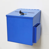 8X9X10" Donation Box Car Key Check Drop Tithes Offering Church Collections 10918-BLUE-KEYDROP