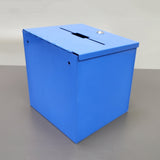 8X9X10" Donation Box Car Key Check Drop Tithes Offering Church Collections 10918-BLUE-KEYDROP