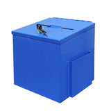 8X9X10" Donation Box Car Key Check Drop Tithes Offering Church Collections 10918-BLUE-KEYDROP