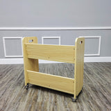 Wood (MDF) Book Cart Library Pew Cart Binder Rack Rolling Storage Cart 32X30X13 10968