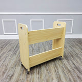 Wood (MDF) Book Cart Library Pew Cart Binder Rack Rolling Storage Cart 32X30X13 10968