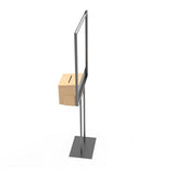 Stand, Bulletin Poster Donation Ballot Collection with Beight Metal Box