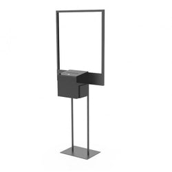 Stand, Bulletin Poster Donation Ballot Collection w/black metal box