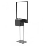 Stand, Bulletin Poster Donation Ballot Collection w/black metal box