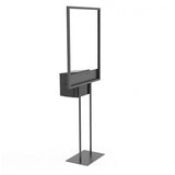 Stand, Bulletin Poster Donation Ballot Collection w/black metal box