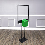 Stand, Bulletin Poster Donation Ballot Collection with Red Metal Box