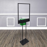 Stand, Bulletin Poster Donation Ballot Collection with Red Metal Box