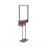 Stand, Bulletin Poster Donation Ballot Collection with Pink Metal Box