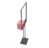 Stand, Bulletin Poster Donation Ballot Collection with Pink Metal Box