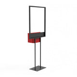 Stand, Bulletin Poster Donation Ballot Collection with Red Metal Box