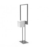 Stand, Bulletin Poster Donation Ballot Collection with white metal box