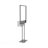 Stand, Bulletin Poster Donation Ballot Collection with white metal box