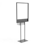 Stand, Bulletin Poster Donation Ballot Collection with white metal box